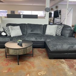 2pc Sectional Charcoal Gray