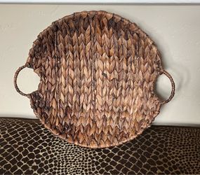 Large Woven Decor Tray