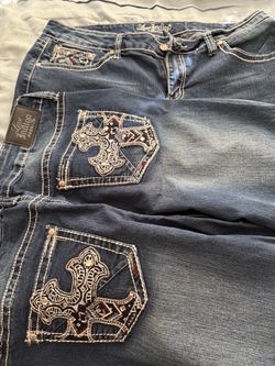 Love Indigo embellished jeans