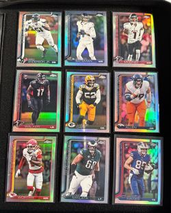 Topps Chrome  REFRACTOR NFL Football Card Lot - 9 Cards incl. Rookies