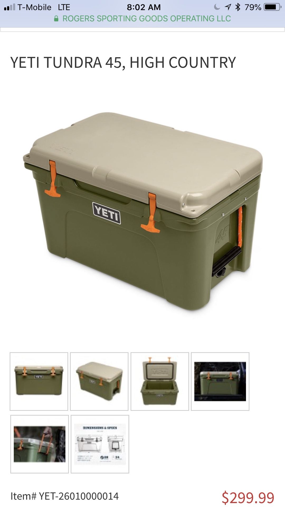 Yeti Cooler Tundra (45L)