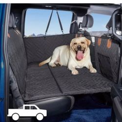 Dog Cover Back Seat Extender and Hammock, Bed/Cover-Black-F150, Silverado, Ram