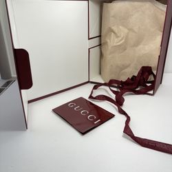 Gucci Authentic Red Box w/ Red Dust Bag & Complete Original Packaging