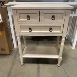 New Assembled Entryway Table w/ Storage, Rustic Small Console Table w/ 3 Drawers & Open Bottom Shelf