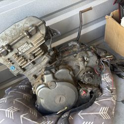 Kawasaki KLR650 motorcycle engine.