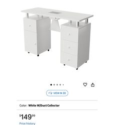 Nail Desk With Built-In Vent