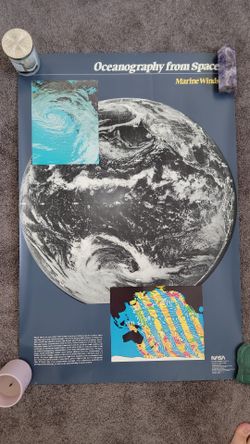 Set of 6 vintage " Oceanography from Space"NASA posters 24" X 36"
