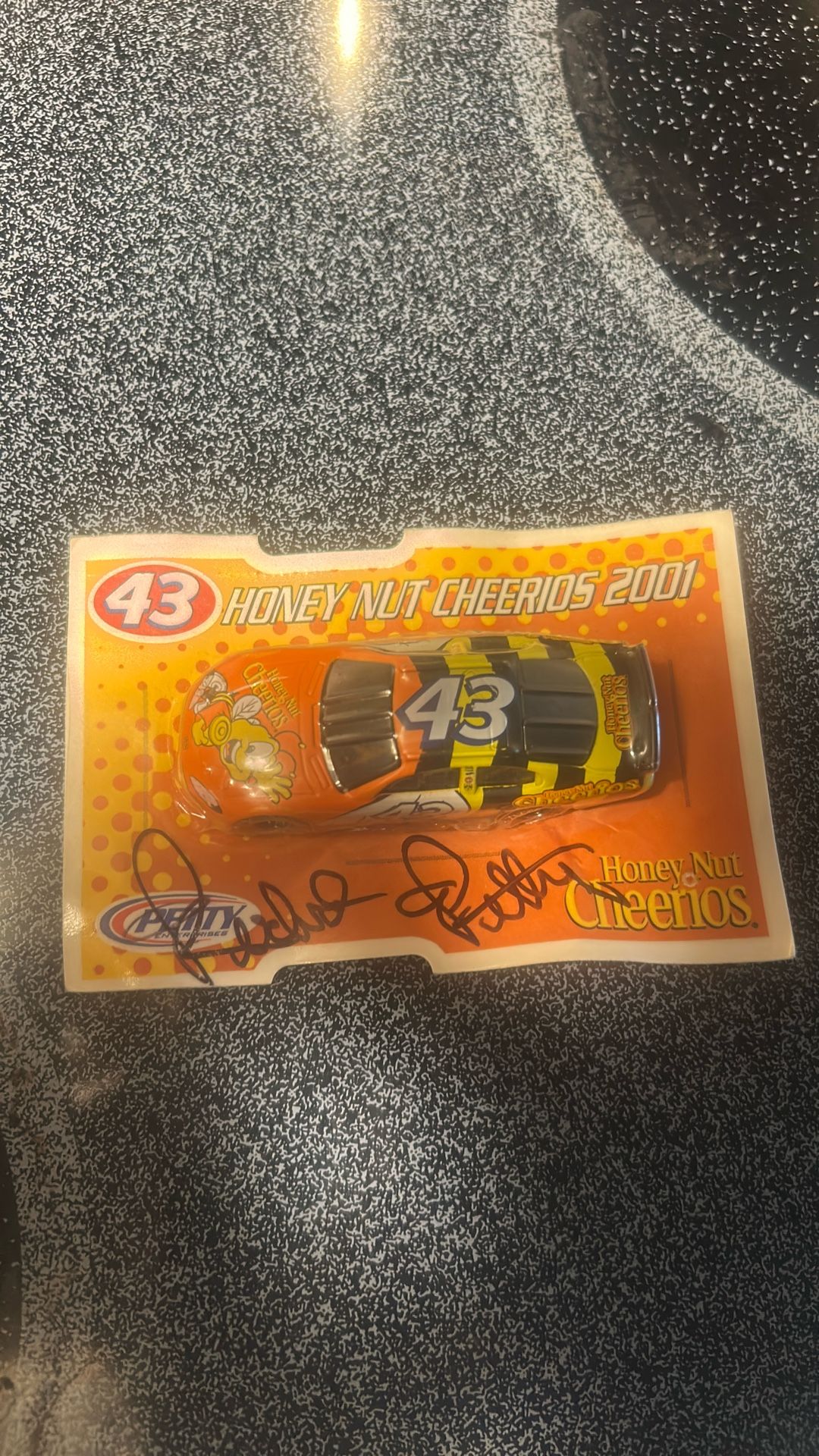Signed Richard Petty Honey Nut Cheerios 