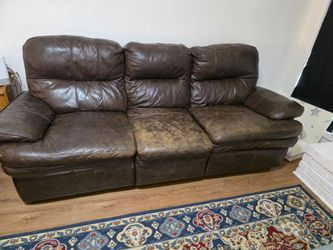 Free leather couch and recliner