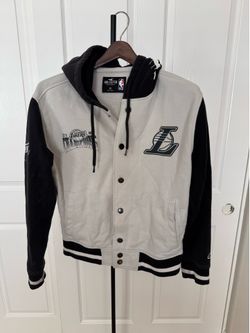 Los Angeles Lakers  Hollister Hoodie Jacket  Size : XS  or XL  Snap Buttons  pockets  Beige /Black  Lightly used Great condition