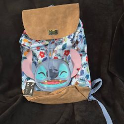 DISNEY Stitch BIOWORLD 18” high Back To School Backpack-tech sleeve Increased Capacity 