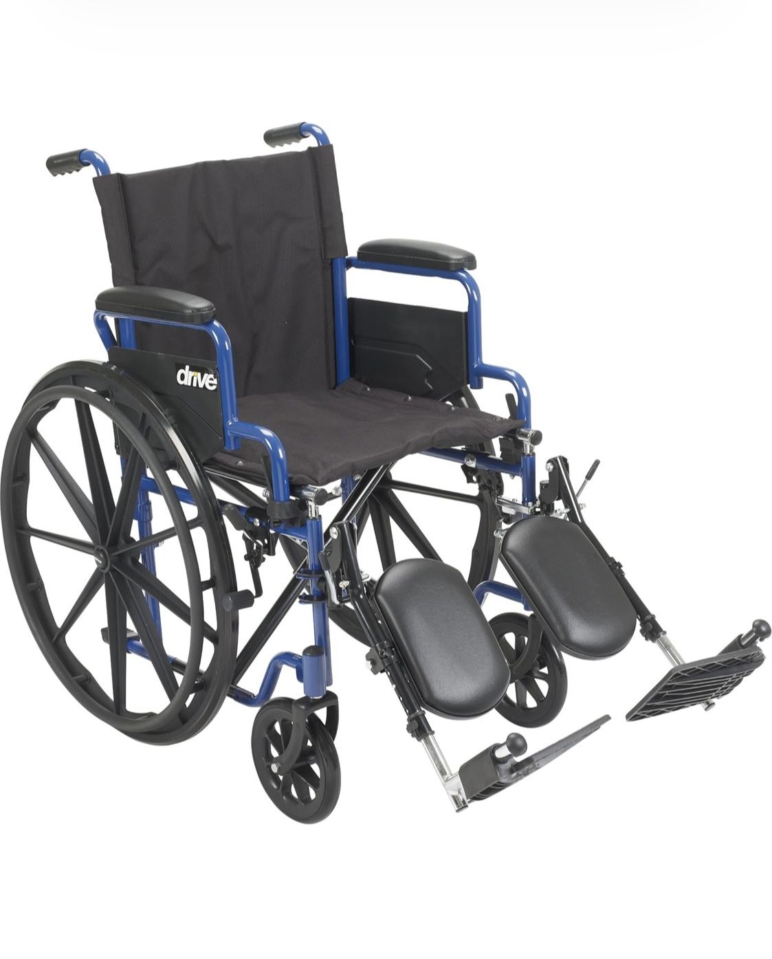 Drive Medical Blue Streak Lightweight Foldable Wheelchair for Adults