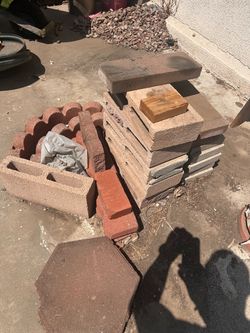 Free Landscaping Rock, bricks, unused lumber