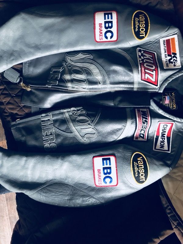 Motorcycle vanson 100 %leather jacket paid 1500