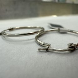 SILVER HOOP EARRINGS