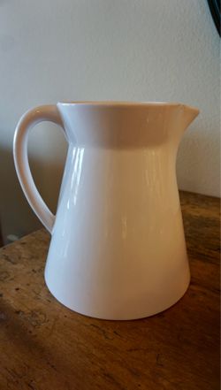 White ceramic pitcher