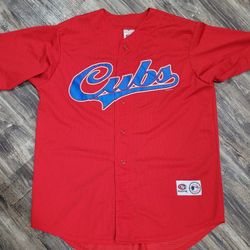 Vintage 2002 Chicago Cubs Jersey Red True Fan Size XL 