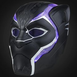 Marvel Legends Series Black Panther Premium Electronic Role Play Helmet + Wall Mounted Hook Without Box