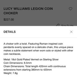 18ct Gold Plated Legion Coin Choker 