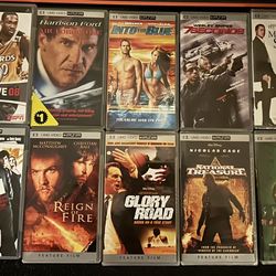 PSP UMD Lot — 11 Movies + 2 Sports Games — 5 Sealed — National Treasure, Madden 12