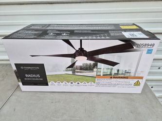 Fanimation Studio Collection Radius 60-in Color-Changing LED Outdoor Ceiling Fan -BRAND NEW