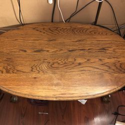 Oak clawfoot solid coffee table
