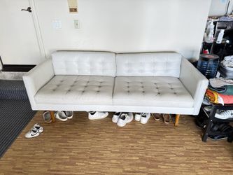 $50 - Damaged: West Elm Mid Century Modern Couch