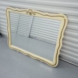 Vintage French Provincial Framed Wall Mirror 