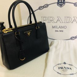 PRADA Saffiano Lux Leather Galleria Tote 