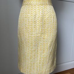Banana Republic Yellow Silk Skirt Size 0