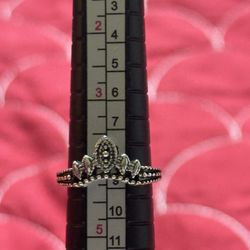 Fashion Silver Ring Size 4 Tiara