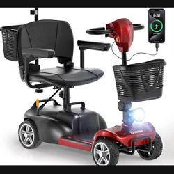 20Miles Mobility Scooter, Up to 300LBS 4 Wheels Electric Mobility Scooter for Seniors & Adults