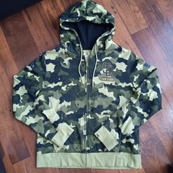 Women's Padres 2XL New Era Green Camo Full-Zip Hoodie