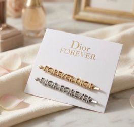 Dior Forever VIP Hair Clips / Barrettes New in White envelope with ribbon