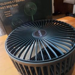 🆕️CORDLESS, FOLDING DESK FAN. 3 SPEEDS, 3 HEIGHTS, QUIET, AND A PLACE TO SET YOUR PHONE
