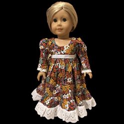 Handmade 18” Doll Dress, Floral Fun, Fits American Girl Doll