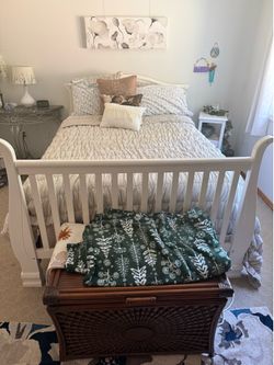 Bed, dresser, mattress