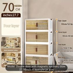 Large size 5-Layer Storage Boxes Foldable Storage cabinet 27.5”x15.7”x53”