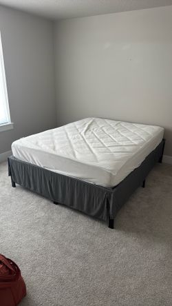 FREE Queen Mattress, Protector, Storage Frame, & Skirt