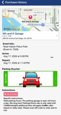PARKING for Noah Kahan concert