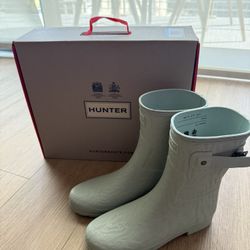 New Hunter Boots Women W REFINED SHORT CORAL TEXTURE