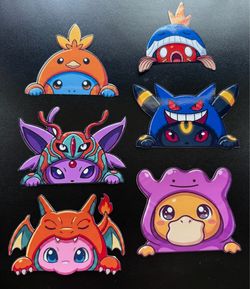 Pokemon Peeking Stickers