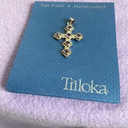 New Sterling & Amethyst Cross