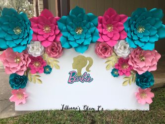 Paper flower backdrops and party decorations