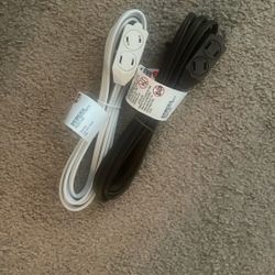 6 foot extension, cord, unopened, brown, and white five bucks