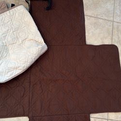 2 Recliner Covers .. Beige And brown..