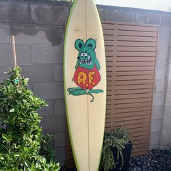 Vintage Rat Fink Surfboard Signed By Ed “Big Daddy” Roth - Rare Collector Piece
