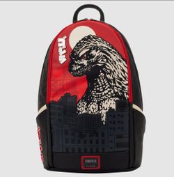 Loungefly Godzilla Backpack Full Size Movie Monster Cityscape NWT