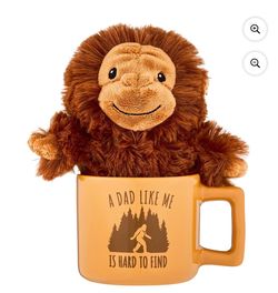 Bigfoot Plush in A Dad Like Me is Hard to Find Mug, Brown, Father's Day by Way To Celebrate