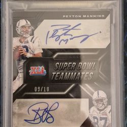 2022 Panini BLACK Manning/Wayne Superbowl Teammates Dual Auto /10